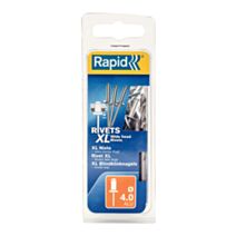 50 rivets XL alu Ø4 x 10mm + foret - RAPID