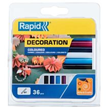 Colle couleur classique Ø7 mm, 90 mm, 36 bâtons - RAPID