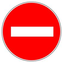 Disque diamètre 300 mm rigide "sens interdit" - NOVAP
