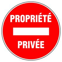 Disque diamètre 300 mm rigide "propriété privée" - NOVAP