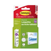 Languettes tableau MM blanches V2 x8 - 3M COMMAND