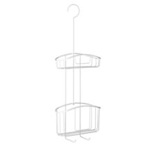 Valet de Douche Métal 2 Niveaux Blanc - TATAY