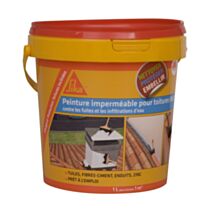 Peinture élastique imperméable pour toiture inclinées SIKAGARD TOITURE INCLINEE T.CUITE 1 L