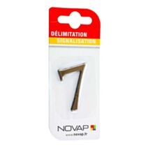 chiffre autocollant en relief hauteur 40 mm coloris or    7 - NOVAP