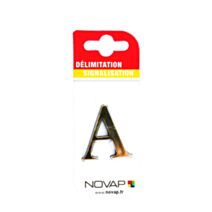 lettre autocollante en relief hauteur 40 mm coloris or a - NOVAP