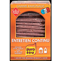 14 sachets pour ramonage continu feu bois et charbon - PYROFEU