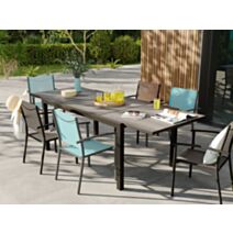 Table de jardin extensible Valentine Alu 6-8 personnes Anthracite