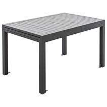 Table de jardin Aurore 135/270 x 90 x 75 cm alu gris