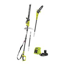 Combo Perche 2-en-1 élagueur 18V + taille-haies - RYOBI