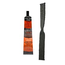 Joint noir plat 15mm 2,50m + tube colle - PYROFEU