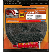 Joint noir pour portes de foyers et d'inserts 2,50 m diamètre 15 mm - PYROFEU