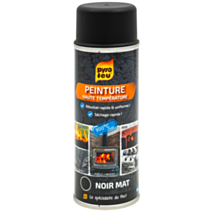 Peinture thermique noire haute température aérosol 400 ml - PYROFEU