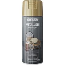 Peinture aérosol effet métallisé or 400ml - RUST-OLEUM