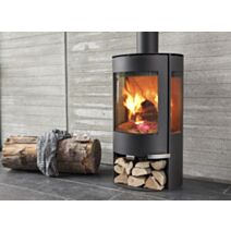Poêle à bois 9-6 6kW Trivision Bûches 39cm - ADURO