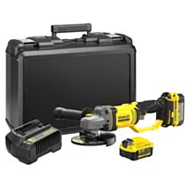 Meuleuse d'angle 125mm Lithium 18V 2 batteries 4Ah - STANLEY FATMAX