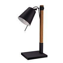 Lampe de table incandescent Menonry E27 noir mat - GOODHOME