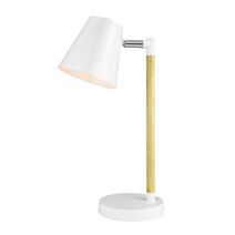 Lampe à poser Mulanje E14 IP20 blanc bois - GOODHOME