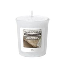Bougie votive parfumée lin blanc/dentelle - YANKée CANDLE