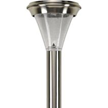 Eclairage extérieur solaire LED Verre dépoli 100lm Ø17cm h.60cm