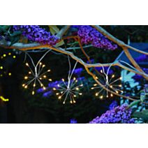 Guirlande solaire 10 fleurs Starburst métal L3,8m