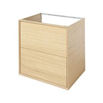 Meuble sous vasque à suspendre Avela placage chêne 60cm - GOODHOME