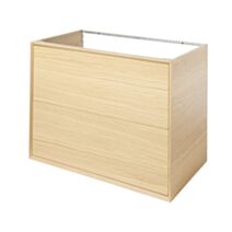Meuble sous vasque à suspendre Avela placage chêne 80cm - GOODHOME