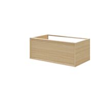 Meuble sous vasque 1 tiroir à suspendre Avela placage chêne 80cm - GOODHOME
