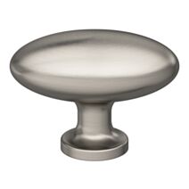 6 boutons de meuble ovale Govlin effet satin gris Ø3cmxl.2cmxH.2cm - GOODHOME