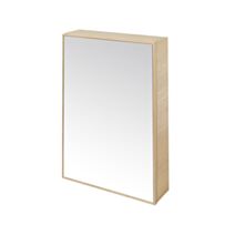 Armoire de toilette Avela + miroir l.50xH.70xP.15cm placage chêne - GOODHOME