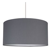 Suspension cylindre coton ardoise Ø38 E27 100W