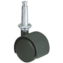 Roulette décorative à tige polyamide noir Ø35mm charge supportée 20 kg - CIME