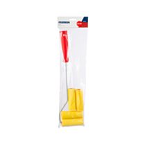 Mini-rouleau de peinture 100mm Manche + 4 rouleaux jaunes