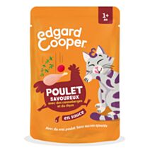 Morceaux en sauce Poulet 85g pour Chat adulte orange - EDGARD COOPER