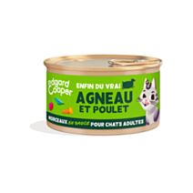 Morceaux d'agneau et poulet en sauce pour chats EDGARD COOPER