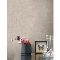 Papier Peint Vinyle Intissé Patiné Annabella Uni Taupe 0,53x10,05m