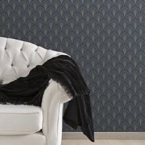 Papier Peint Vinyle Intissé Layla Bleu 0,53x10,05m