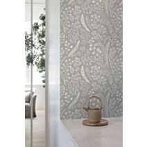 Papier peint vinyle sur intissé Motif Astrid Gris 0,53x10,05m