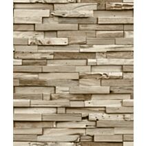 Papier peint vinyle intissé Parement bois hêtre 0,53 x 10 m - GRANDECO