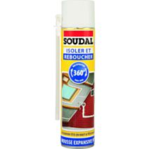 Mousse expansive Isoler et Reboucher 360° avec pistolet 300ml - SOUDAL