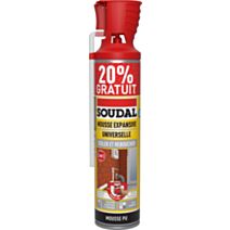 Mousse expansive Isoler et Reboucher 360° avec pistolet 500ml+100ml - SOUDAL