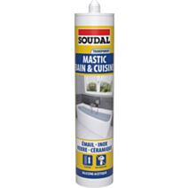 Mastic silicone bain/cuisine 290 ml transparent