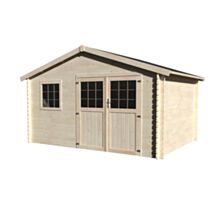 Abri de jardin en bois Valmont 11,86m² Parois 34mm - DECOR & JARDIN