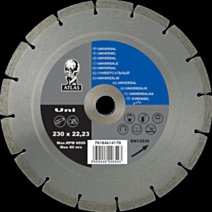 Disque diamant ATLAS Universal Découpe des matériaux Ø230x22,23mm - ATLAS