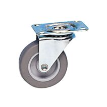 Roulette pivotante caoutchouc gris non tâchant Ø42mm - Charge supportée 15 kg - CIME