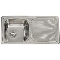 Evier inox à encastrer avec vidage - INAREL