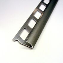 1/4 rond ouvert 12 mm alu anodisé nickel satiné 2.5m - DINAC