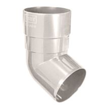 Coude mâle/femelle 67°30 Ø8cm Blanc - INES