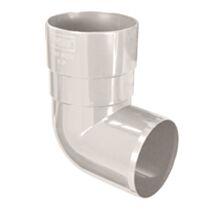 Coude mâle/femelle 87°30 Ø8cm Blanc - INES