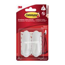 Crochet design blanc plastique MM - 3M COMMAND