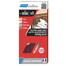 Patins rectangles 93x185mm grain 120 x5 - NORTON